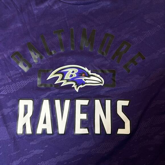 Baltimore Ravens Tee Fanatics Mens M Purple‎ Pullover Short Sleeve Tee Shirt NFL - Picture 5 of 10